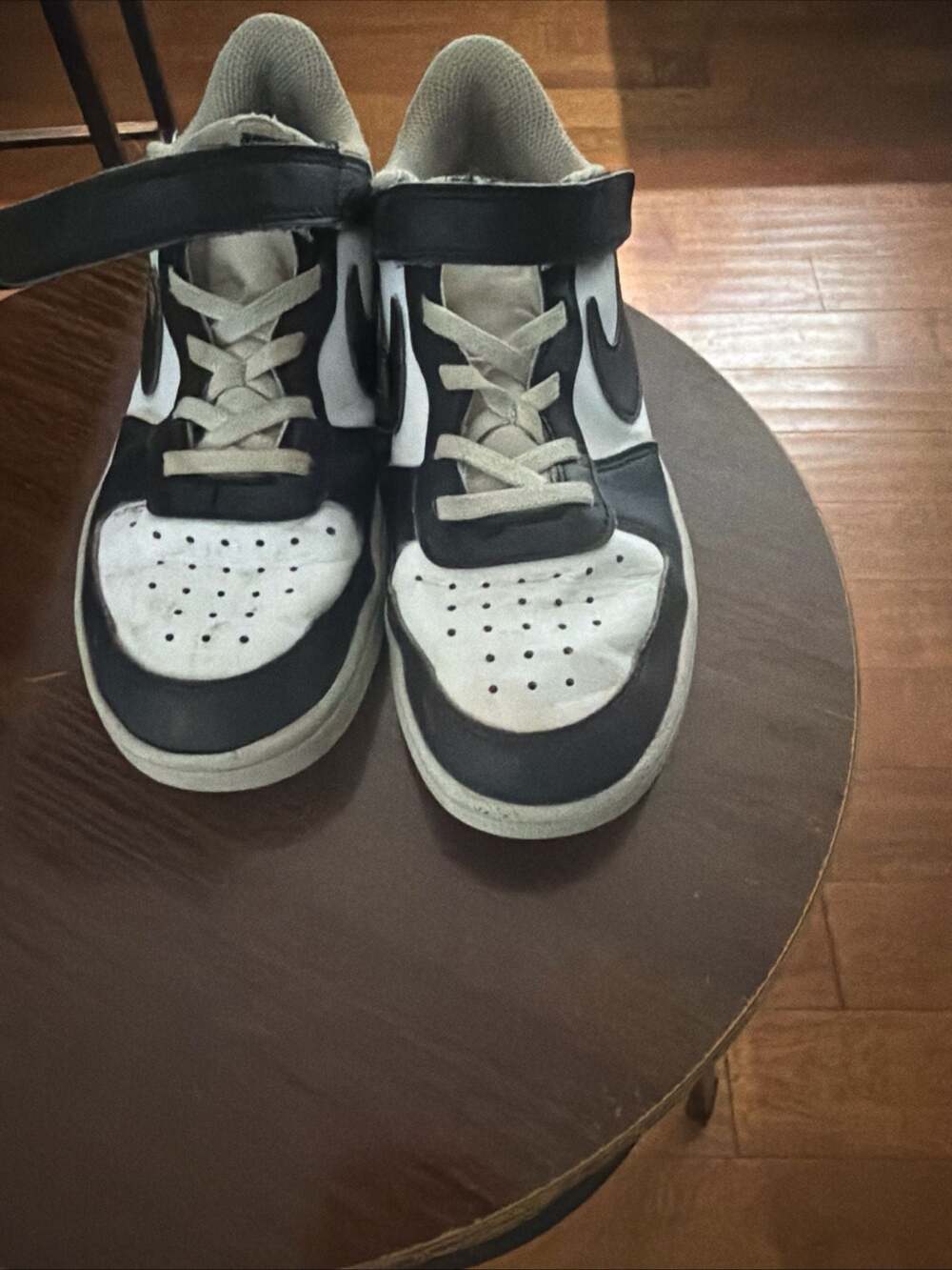 Nike Court Borough Low 2 PS 'Panda' Black White Kids Sneakers